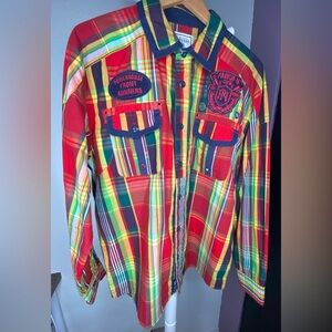 Men’s Multicolor Plaid button down shirt